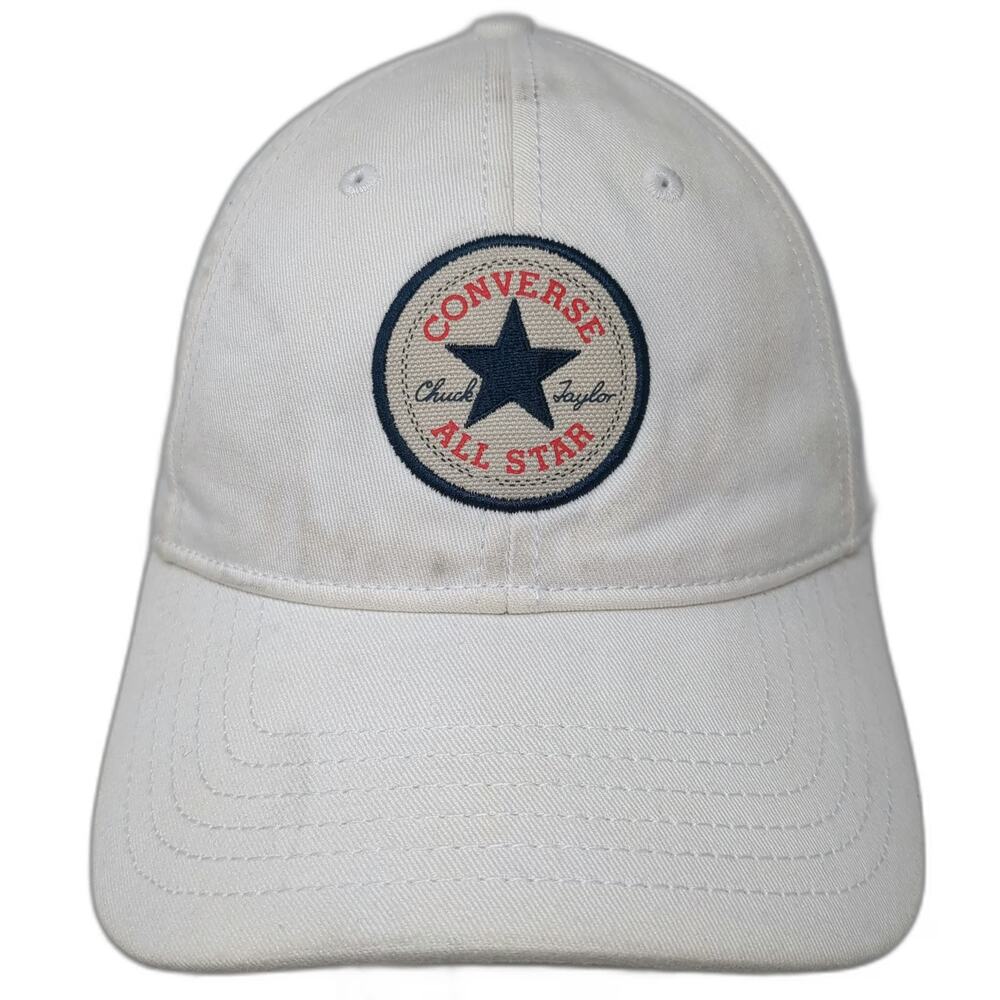 Converse Baseball Cap White One Size Chuck Taylor All Star Patch Slideback Hat